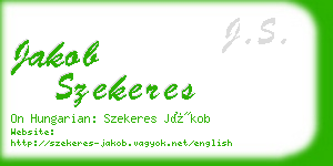 jakob szekeres business card